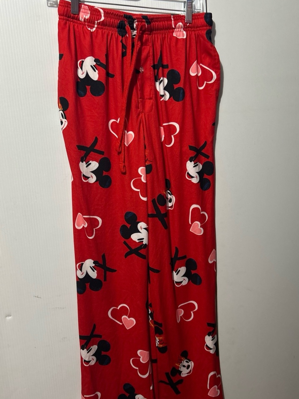 Disney Red Mickey Mouse Heart Print Men's Lounge Pants